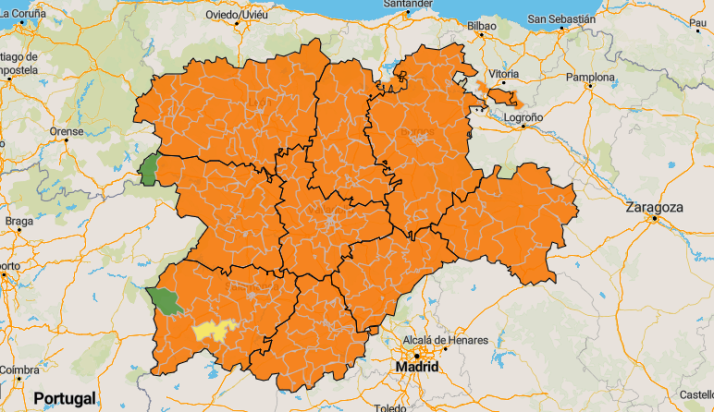 Foto 1 - La Zona de Tamames, entre las 3 únicas de las 248 de toda la región que no se encuentra en naranja
